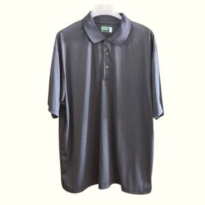Ben Hogan Performance Men's Polo Shirt Size 2XL Grey Short Sleeve Geometric